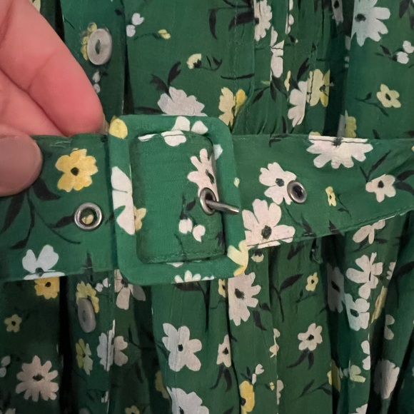 NWT Free People Green Floral Dress - Picture 8 of 9